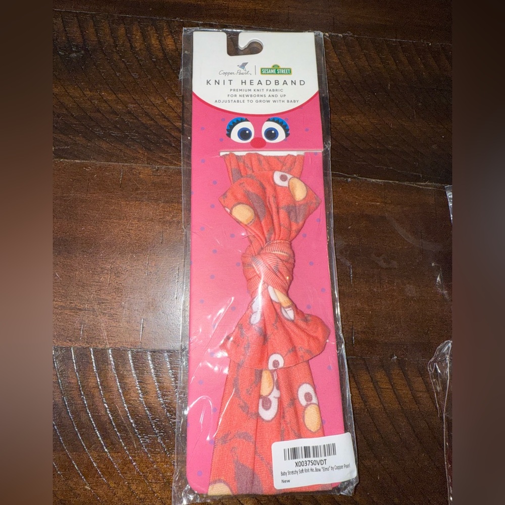 Copper Pearl Sesame Street Elmo Knit Headband